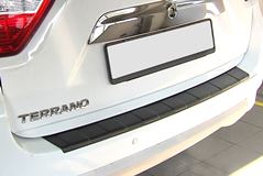 Накладка на задний бампер (чёрное тиснение) (ABS) NISSAN TERRANO 2014-