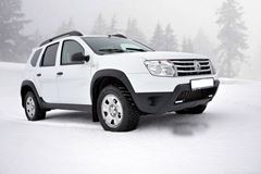 Накладки на крылья (чёрное тиснение) (ABS) RENAULT DUSTER 2012-2015