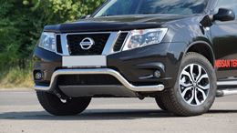 Защита переднего бампера 63 мм "Волна" (НПС) NISSAN TERRANO 2014-