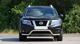Защита переднего бампера 63 мм "Волна" (НПС) NISSAN TERRANO 2014-