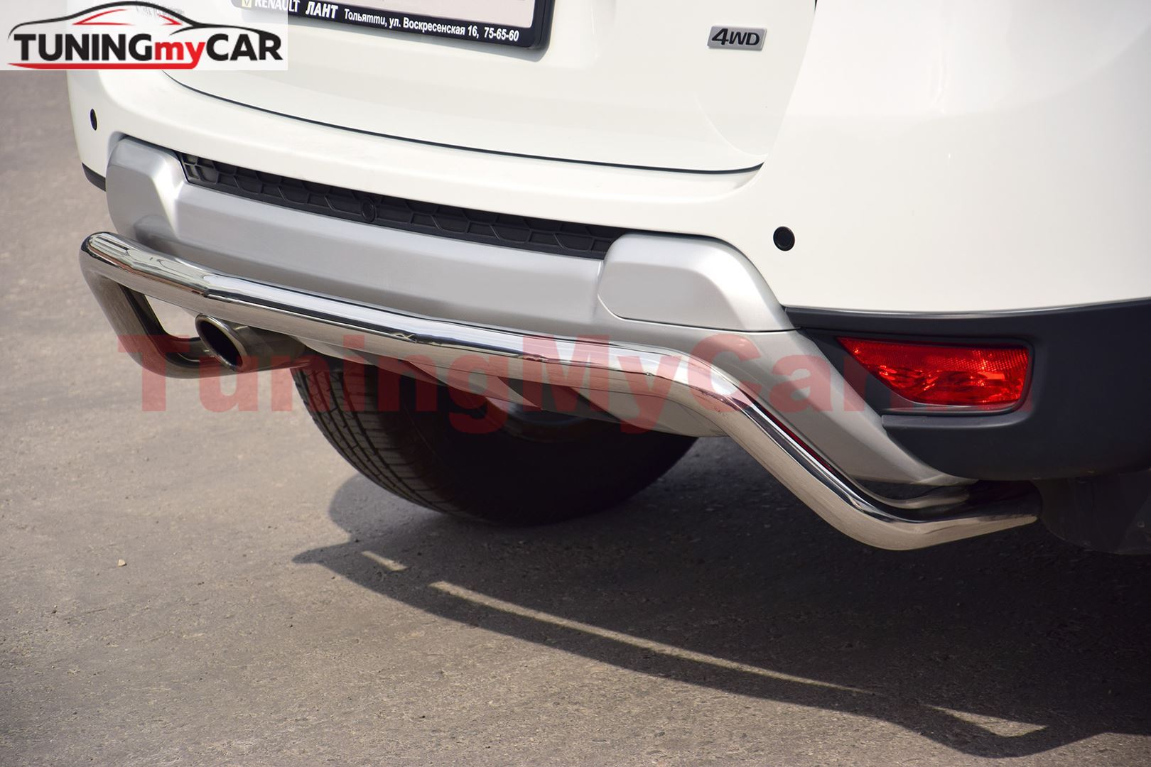 Защита заднего бампера 51мм (НПС)RENAULT Duster 2012-/ NISSAN Terrano 2014-