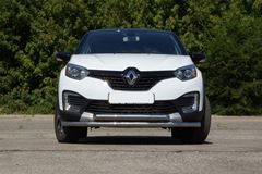 Защита переднего бампера двойная 63/63 мм (НПС) Renault Kaptur 2016-