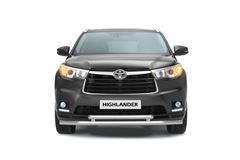 Защита переднего бампера двойная 63/51мм (НПС) TOYOTA HIGHLANDER 2014-