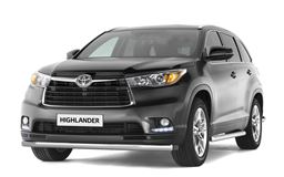Защита переднего бампера одинарная 63 мм (НПС) TOYOTA HIGHLANDER 2014-