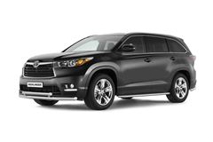 Защита порогов с алюм. площадкой 51 мм (НПС) TOYOTA HIGHLANDER 2014-
