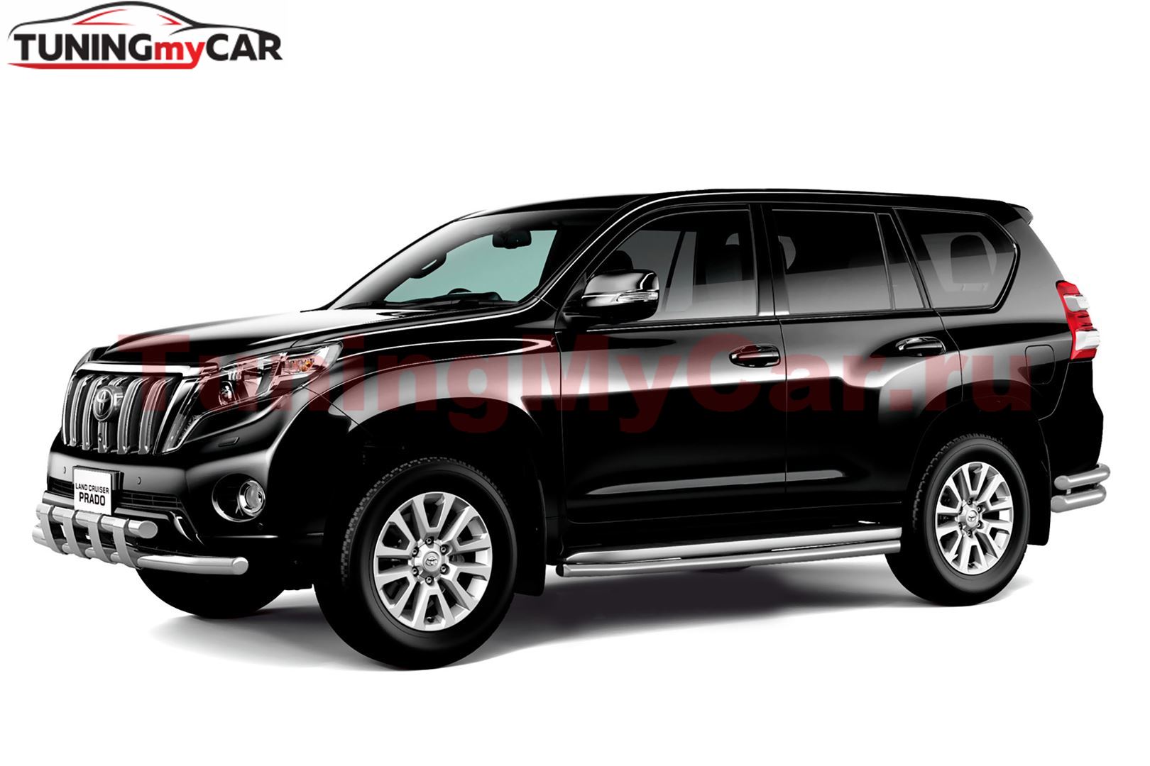 Защита порогов окантовка 51мм (НПС) TOYOTA LAND CRUISER PRADO 150 2013-