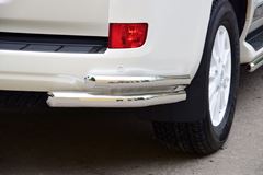 Защита заднего бампера двойная угловая 51/63мм (НПС) TOYOTA LAND CRUISER 200 2016-