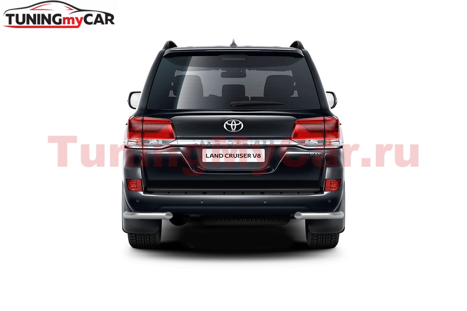 Защита заднего бампера угловая 63мм (НПС) TOYOTA LAND CRUISER 200 2016-