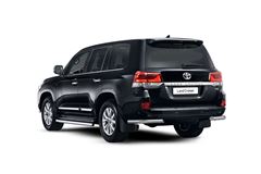 Защита заднего бампера угловая 63мм (НПС) TOYOTA LAND CRUISER 200 2016-