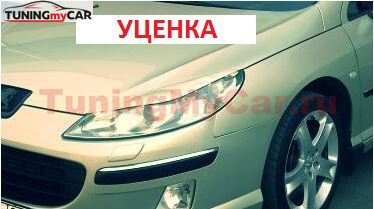 Реснички на фары для Peugeot 407 2005- (Уценка)