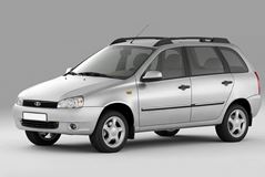 Рейлинги "Усиленные" (Черный муар) под крышу с ребром / LADA Kalina 1 Универсал 2004-2013
