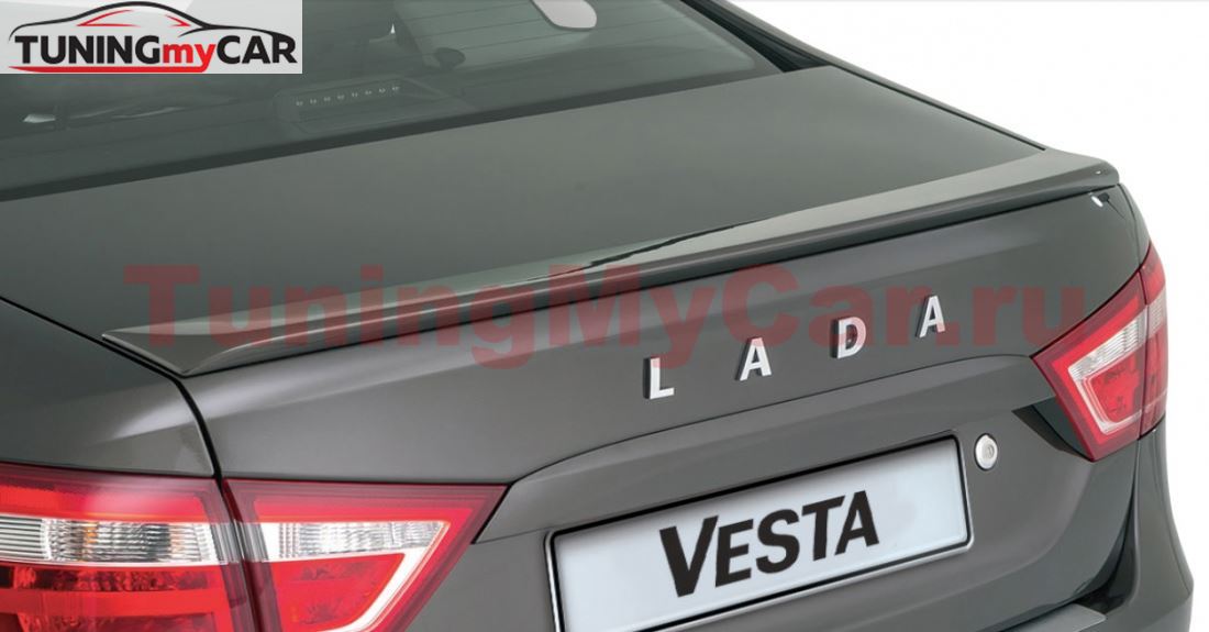 Спойлер на крышку багажника не крашенный (ABS) LADA Vesta 2015-