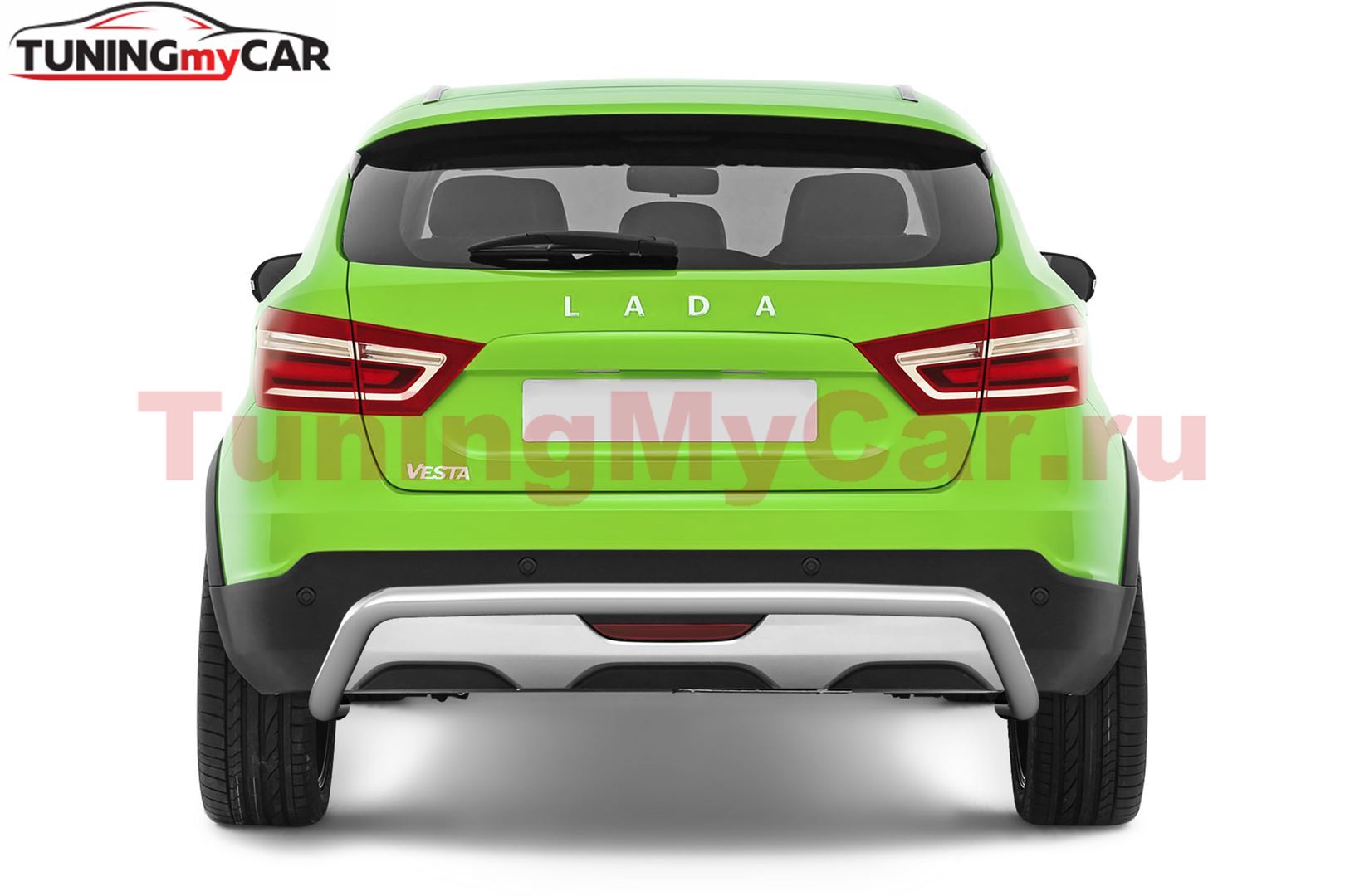 Защита заднего бампера Ø51мм (НПС) LADA Vesta SW Cross 2017-