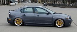 Накладки на внешние пороги Mazda 3 BK 2003-2009 (sedan/hb)