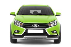 Защита переднего бампера двойная Ø51/51мм (НПС) LADA Vesta SW Cross 2017-