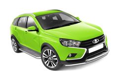 Защита переднего бампера двойная Ø51/51мм (НПС) LADA Vesta SW Cross 2017-