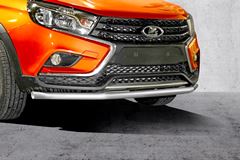 Защита переднего бампера одинарная Ø51мм (НПС) LADA Vesta SW Cross 2017-