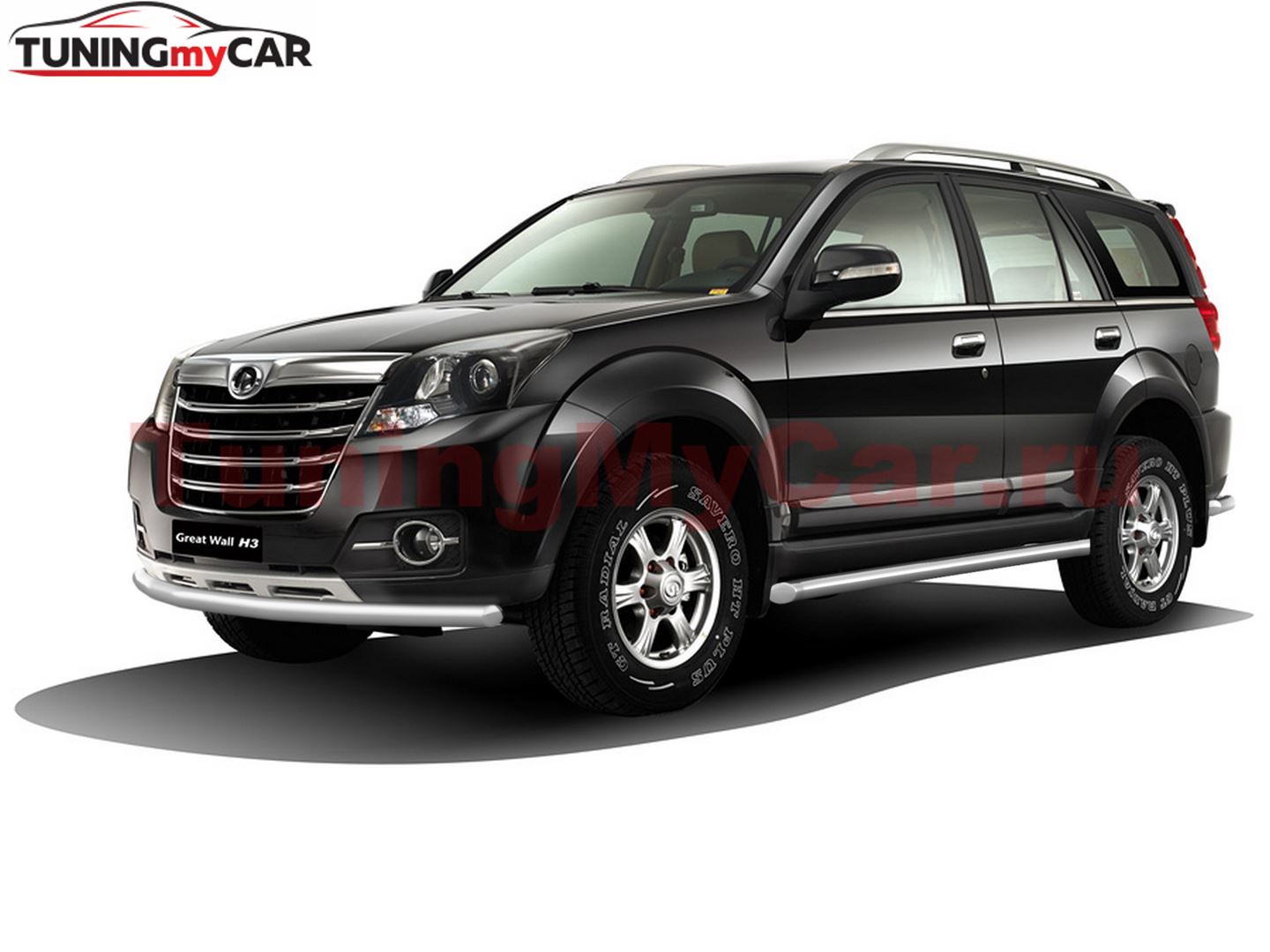 Защита порогов вогнутые Ø63мм (НПС) GREAT WALL HOVER H3 2014-