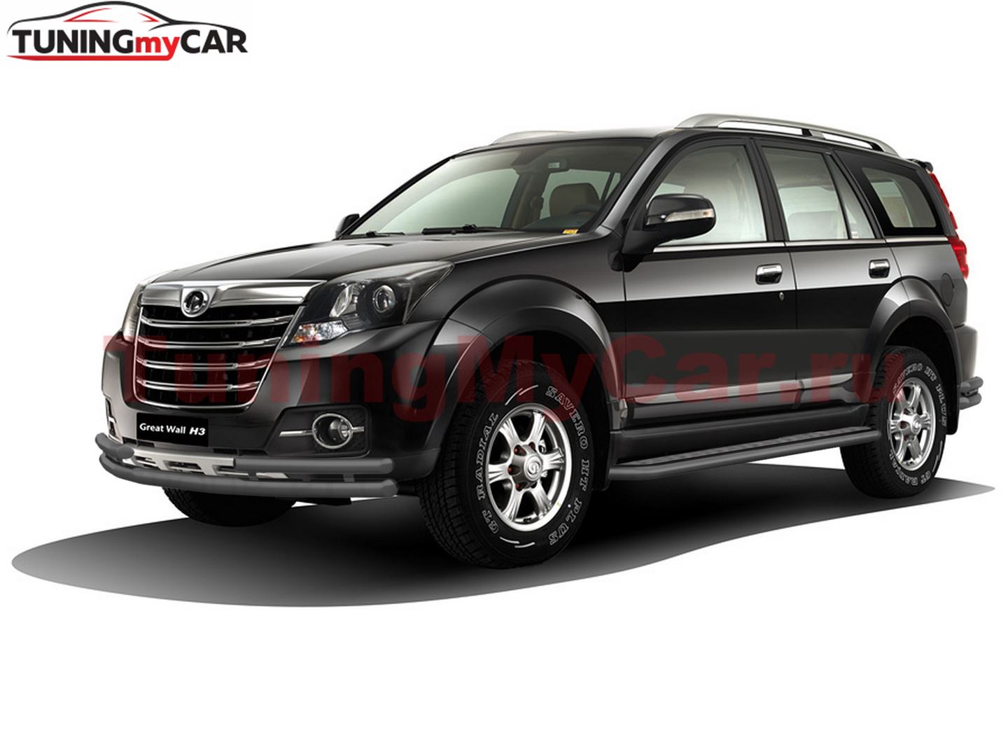 Защита порогов с алюм. площадкой Ø51мм (ППК) GREAT WALL HOVER H3 2014-2016