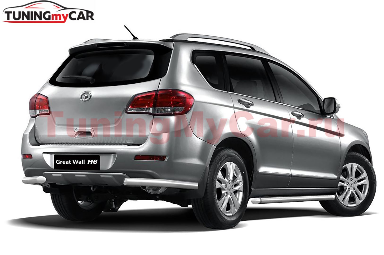 Защита заднего бампера угловая Ø63мм (НПС) GREAT WALL Hover H6 2013-