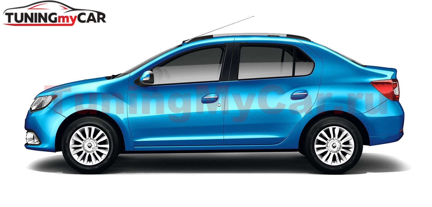 Рейлинги "Комфорт" (Серебристый Муар) Renault LOGAN с 2014