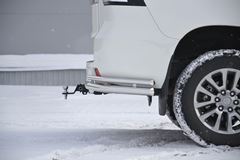 Защита заднего бампера двойная угловая Ø63/38мм (НПС) TOYOTA LAND CRUISER PRADO 150 2017-
