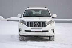 Защита переднего бампера одинарная Ø63мм (НПС) TOYOTA LAND CRUISER PRADO 150 2017-