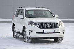 Защита переднего бампера одинарная Ø63мм (НПС) TOYOTA LAND CRUISER PRADO 150 2017-