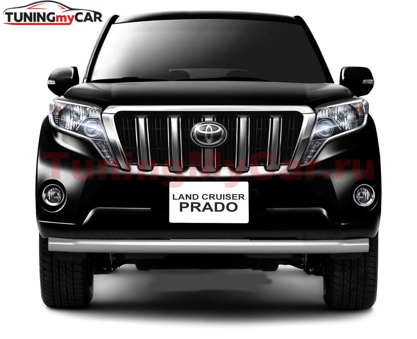 Защита переднего бампера одинарная Ø63мм (НПС) TOYOTA LAND CRUISER PRADO 150 2013-2016