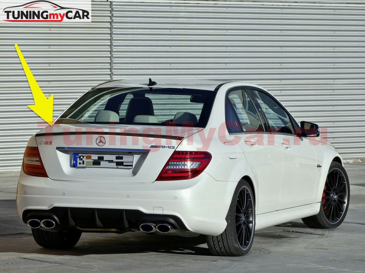 Спойлер для Mercedes W204 сабля (лезвие) AMG стиль