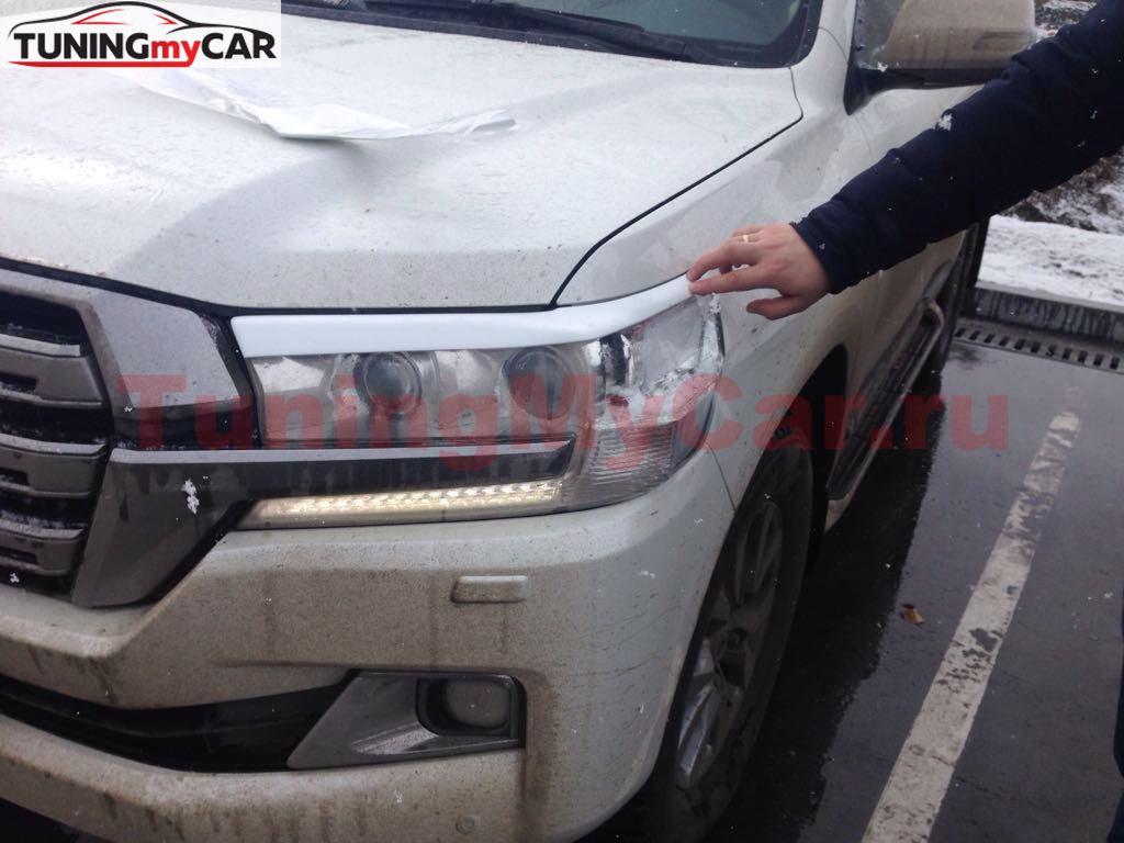 Реснички на фары Toyota LC 200 2015+