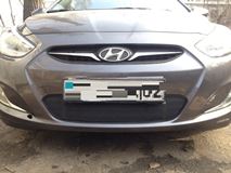 Защита радиатора Hyundai Solaris