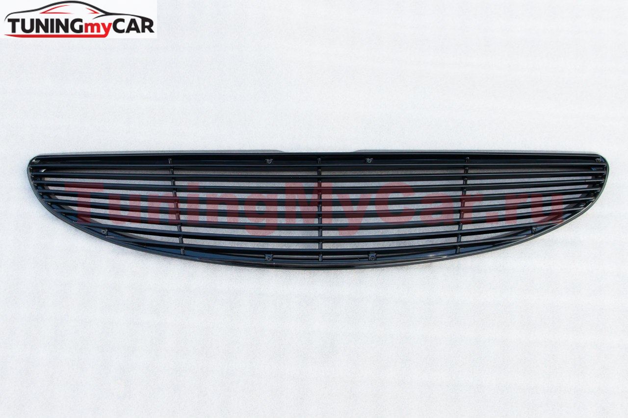 Решетка радиатора Hyundai Accent (полоски) Черный лак