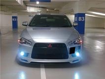 Накладка Zodiak на передний бампер Mitsubishi Lancer 10