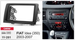 Переходная рамка для установки автомагнитолы CARAV 11-281: 2 DIN / 173 x 98 mm / 178 x 102 mm / FIAT Idea (350) 2003-2007