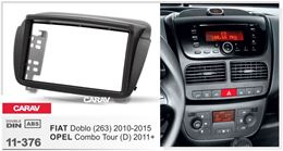Переходная рамка для установки автомагнитолы CARAV 11-376: 2 DIN / 173 x 98 mm / 178 x 102 mm / FIAT Doblo (263) 2010-2015 / OPEL Combo Tour (D) 2011+