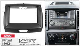 Переходная рамка для установки автомагнитолы CARAV 11-621: 2 DIN / 173 x 98 mm / 178 x 102 mm / FORD Ranger, Everest 2015+