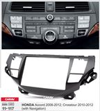 Переходная рамка для установки автомагнитолы CARAV 11-117: 2 DIN / 173 x 98 mm / 178 x 102 mm / HONDA Crosstour 2010-2012; Accord 2008-2012