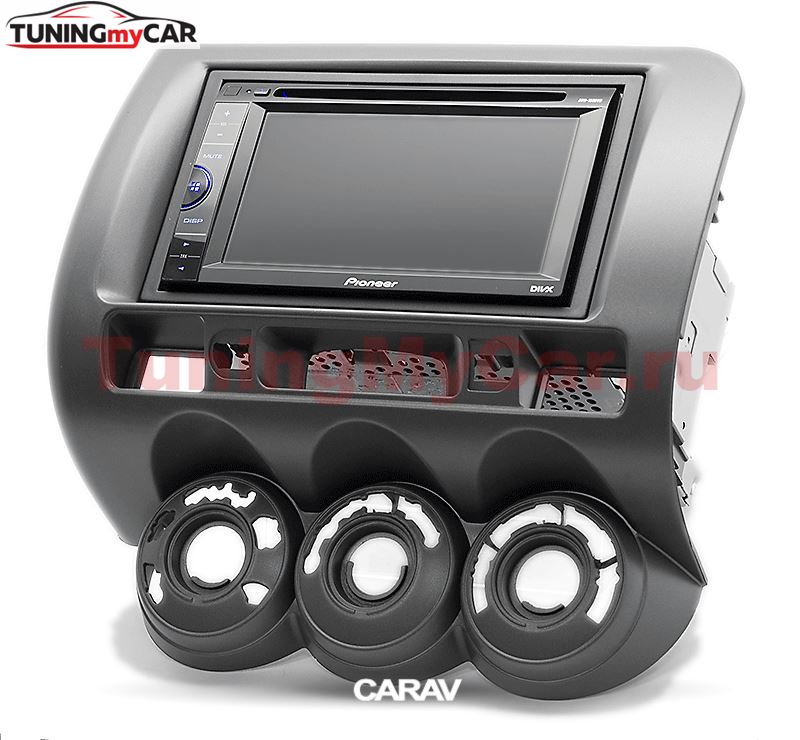 Переходная рамка для установки автомагнитолы CARAV 11-213: 2 DIN / 173 x 98 mm / 178 x 102 mm / HONDA Fit, Jazz, City 2002-2008