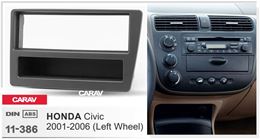 Переходная рамка для установки автомагнитолы CARAV 11-386: 1 DIN / 182 x 53 mm / HONDA Civic 2001-2006
