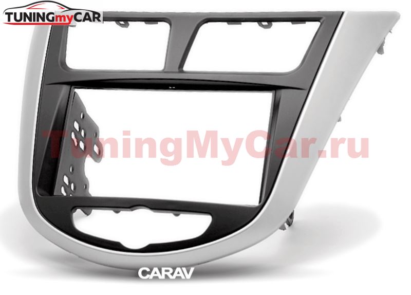 Переходная рамка для установки автомагнитолы CARAV 11-105: 2 DIN / 173 x 98 mm / 178 x 102 mm / HYUNDAI i-25, Accent, Solaris, Verna 2010+ / DODGE Attitude 2011-2014