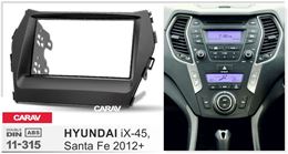 Переходная рамка для установки автомагнитолы CARAV 11-315: 2 DIN / 173 x 98 mm / 178 x 102 mm / HYUNDAI iX-45, Santa Fe 2012+