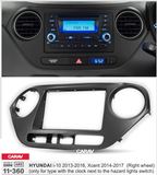 Переходная рамка для установки автомагнитолы CARAV 11-360: 2 DIN / 173 x 98 mm / 178 x 102 mm / HYUNDAI i-10 2013-2016, Xcent 2014-2017