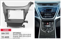 Переходная рамка для установки автомагнитолы CARAV 11-483: 2 DIN / 173 x 98 mm / 178 x 102 mm / HYUNDAI Elantra (MD) 2014-2016, Avante (MD) 2013-2015