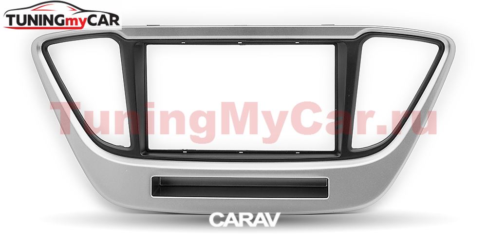 Переходная рамка для установки автомагнитолы CARAV 11-784: 2 DIN / 173 x 98 mm / 178 x 102 mm / HYUNDAI Accent, Solaris, Verna 2017+