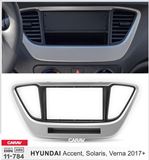 Переходная рамка для установки автомагнитолы CARAV 11-784: 2 DIN / 173 x 98 mm / 178 x 102 mm / HYUNDAI Accent, Solaris, Verna 2017+