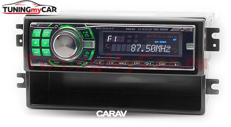 Переходная рамка для установки автомагнитолы CARAV 11-571: 1 DIN / 182 x 53 mm / KIA Pregio 2003-2007