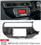 Переходная рамка для установки автомагнитолы CARAV 11-602: 2 DIN / 173 x 98 mm / 178 x 102 mm / KIA Rio (UB), K3 2015-2017