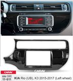 Переходная рамка для установки автомагнитолы CARAV 11-602: 2 DIN / 173 x 98 mm / 178 x 102 mm / KIA Rio (UB), K3 2015-2017