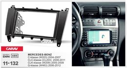 Переходная рамка для установки автомагнитолы CARAV 11-132: 2 DIN / 173 x 98 mm / 178 x 102 mm / MERCEDES-BENZ C-klasse (W203) 2004-2007; CLC (CL203) 2008-2011; CLK-klasse (W209) 2005-2009; G-klasse (W463) 2006-2012